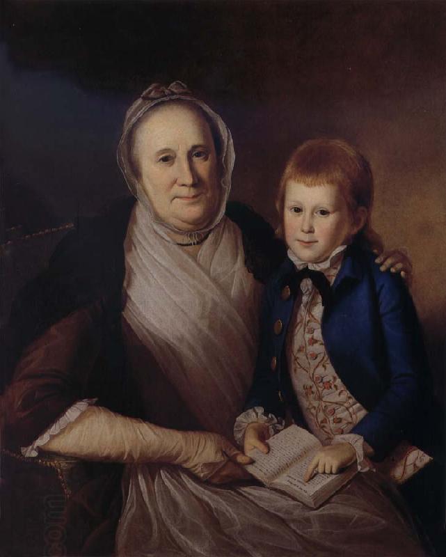 Charles Willson Peale Mrs.Fames Smith and Grandson oil painting picture